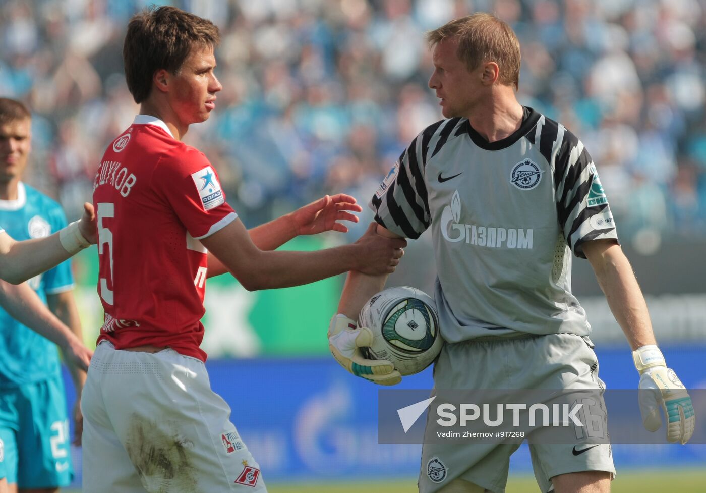 Football. Premier League. Match Zenit – Spartak