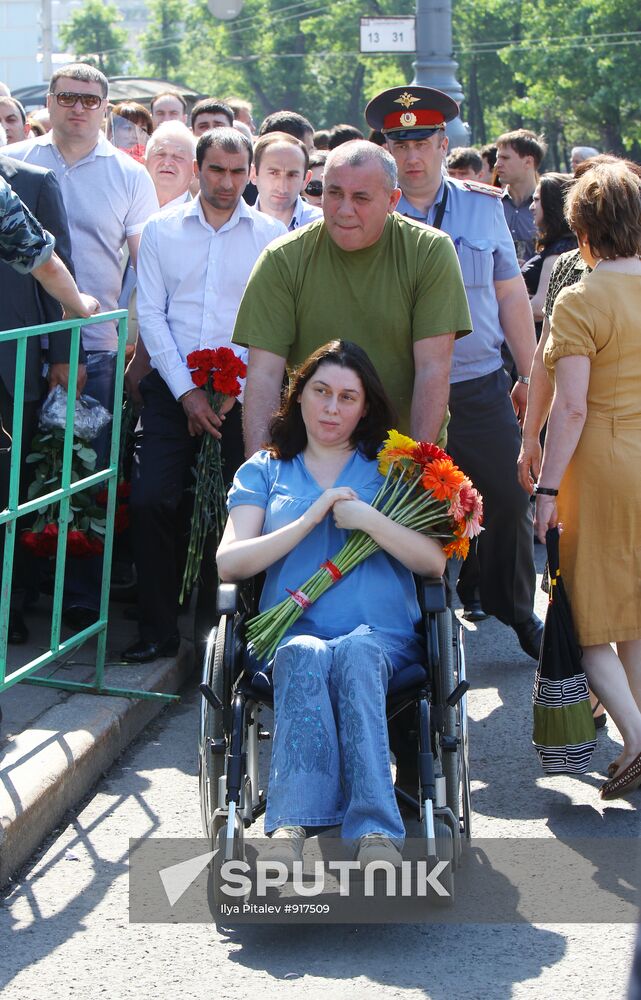 Farewell ceremony for Abkhazian President Sergei Bagapsh