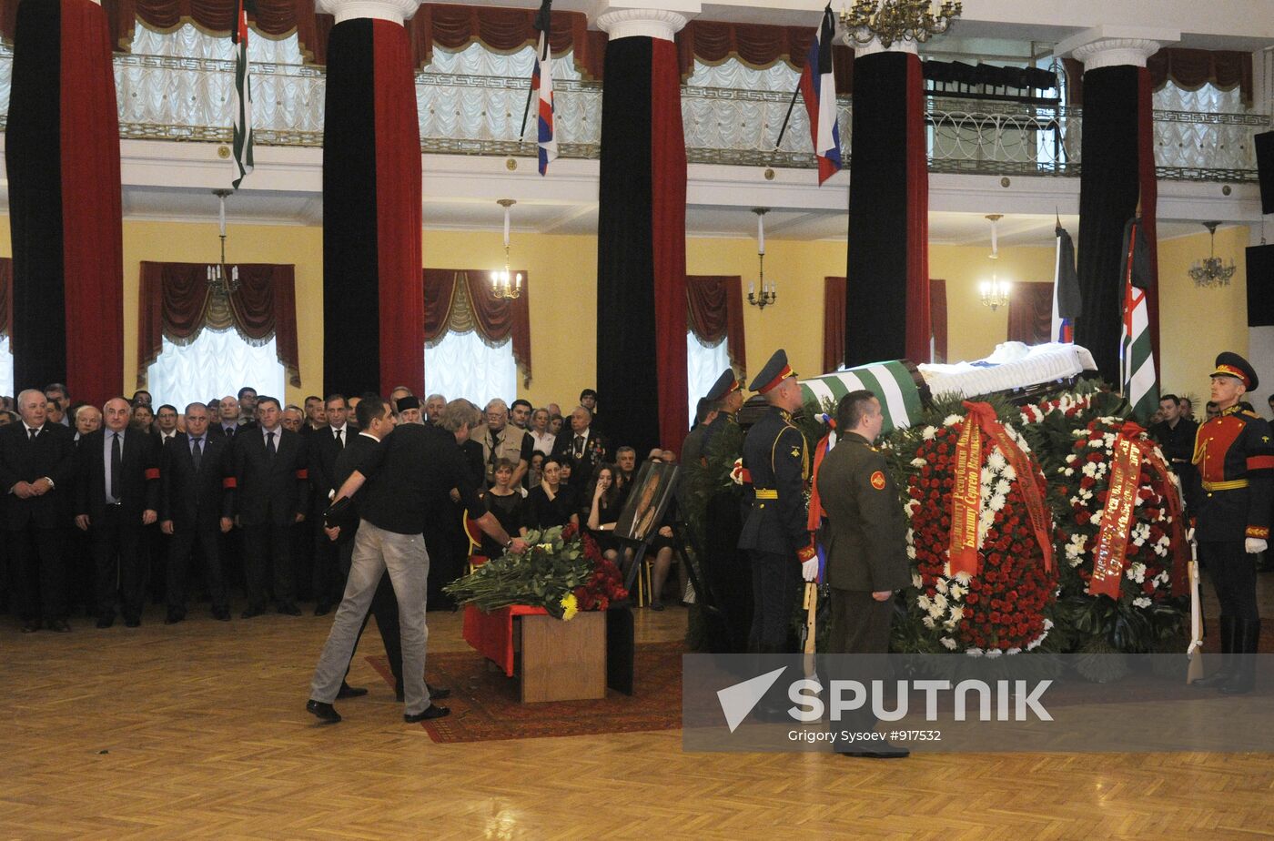 Farewell ceremony for Abkhazian President Sergei Bagapsh