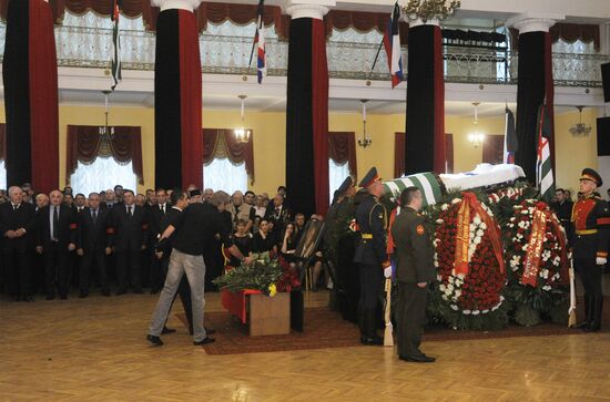 Farewell ceremony for Abkhazian President Sergei Bagapsh