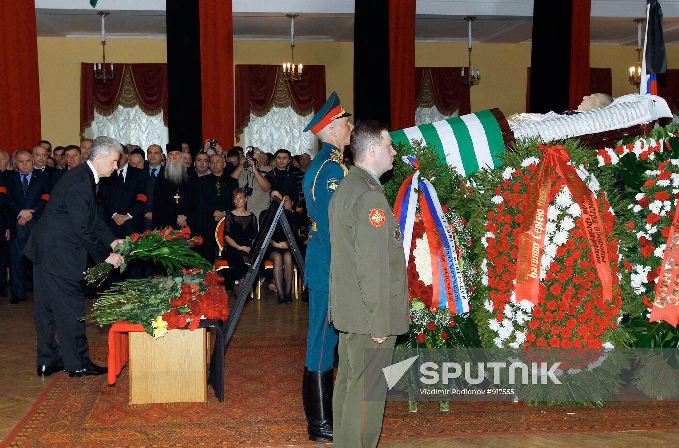 Farewell ceremony for Abkhazian President Sergei Bagapsh