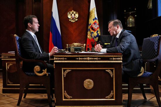Dmitry Medvedev meets with Viktor Zubkov