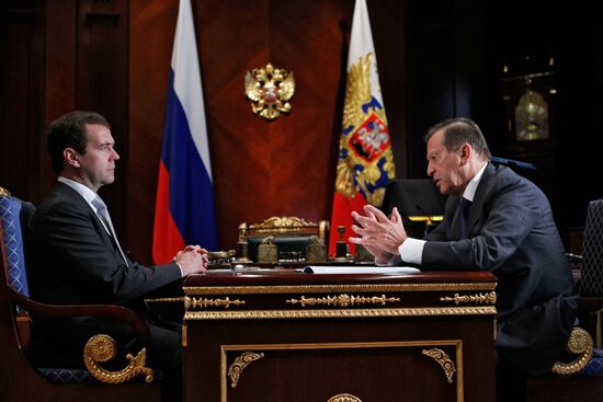 Dmitry Medvedev meets with Viktor Zubkov