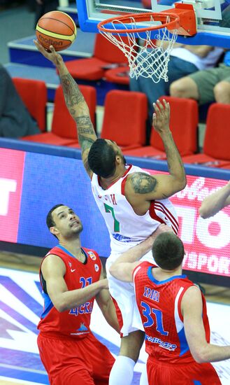 Russian Professional Basketball League. CSKA vs. Lokomotiv-Kuban