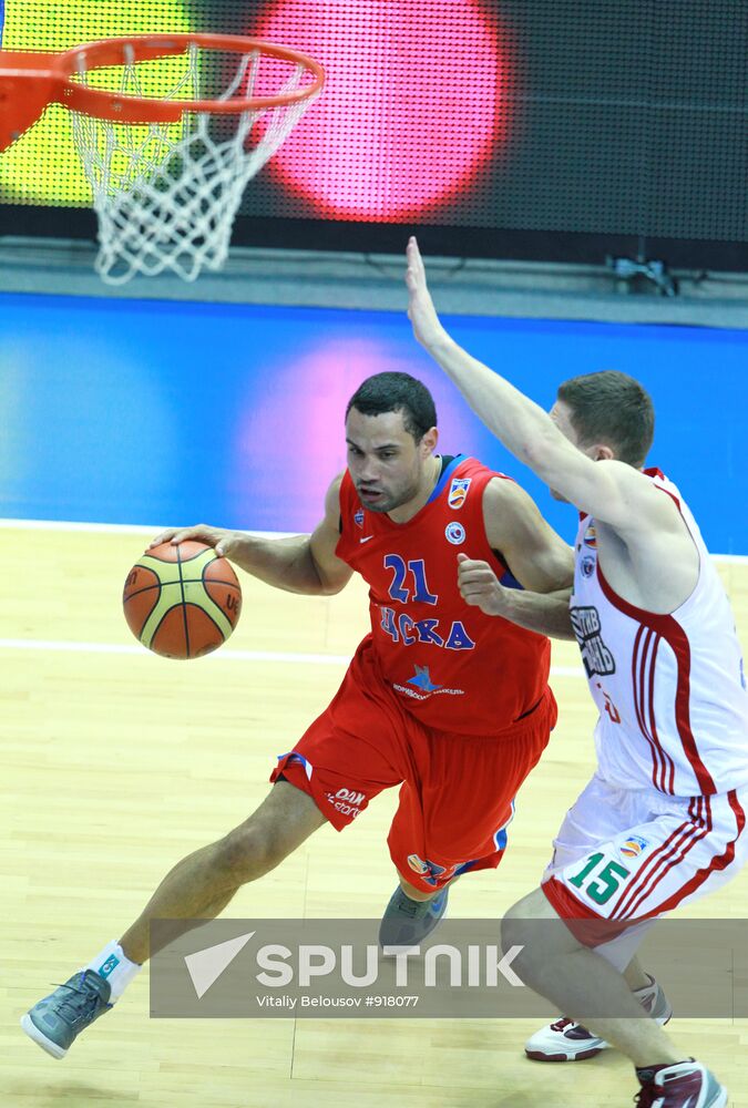 Russian Professional Basketball League. CSKA vs. Lokomotiv-Kuban