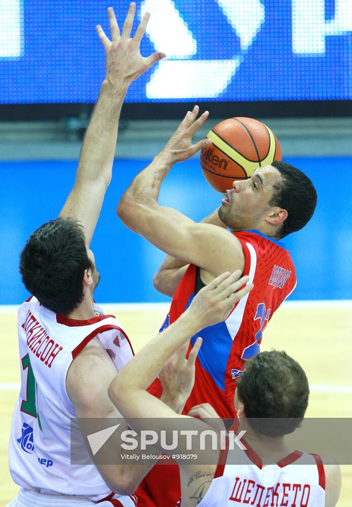 Russian Professional Basketball League. CSKA vs. Lokomotiv Kuban