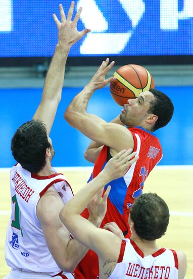 Russian Professional Basketball League. CSKA vs. Lokomotiv Kuban