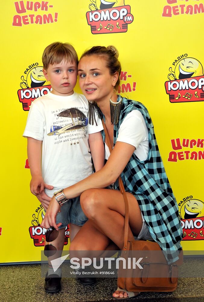 Polina Gagarina with son Andrei