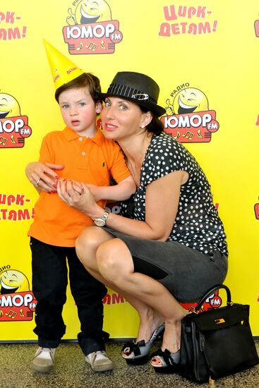 Alika Smekhova with son Makar
