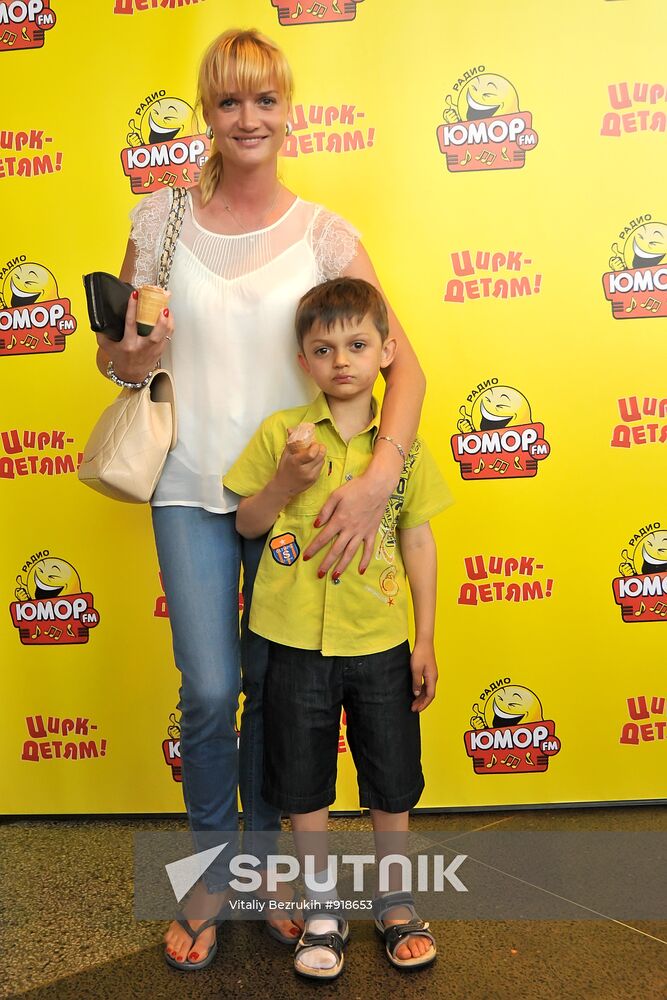 Svetlana Khorkina with son Svyatoslav