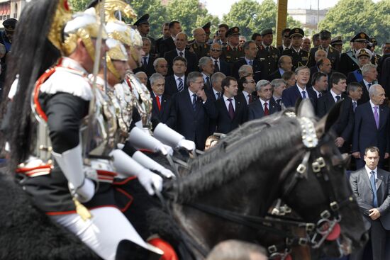 Dmitry Medvedev on working visit in Italy
