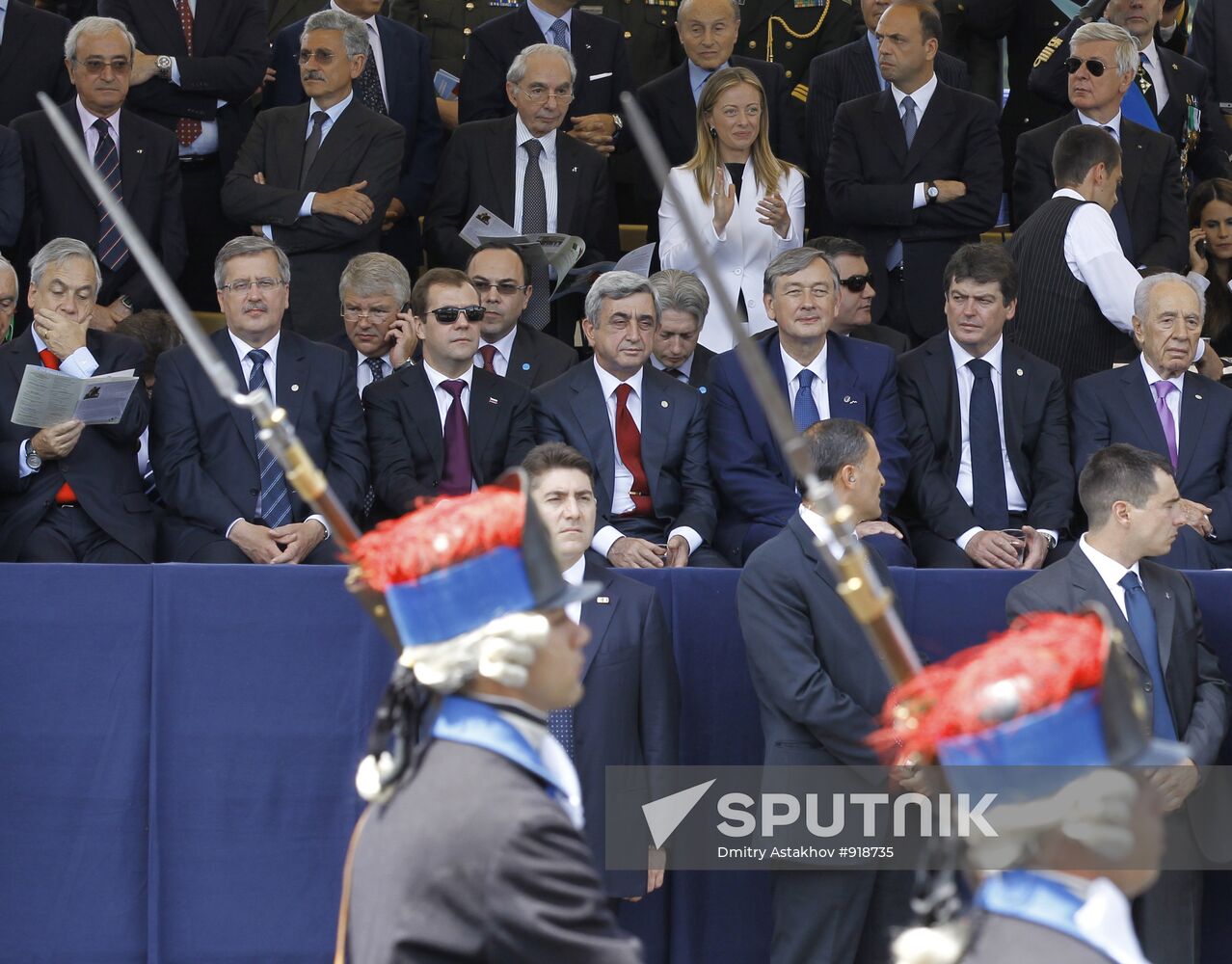 Dmitry Medvedev on working visit in Italy