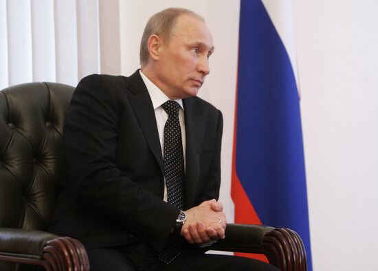 Vladimir Putin meets Alexander Ankvab