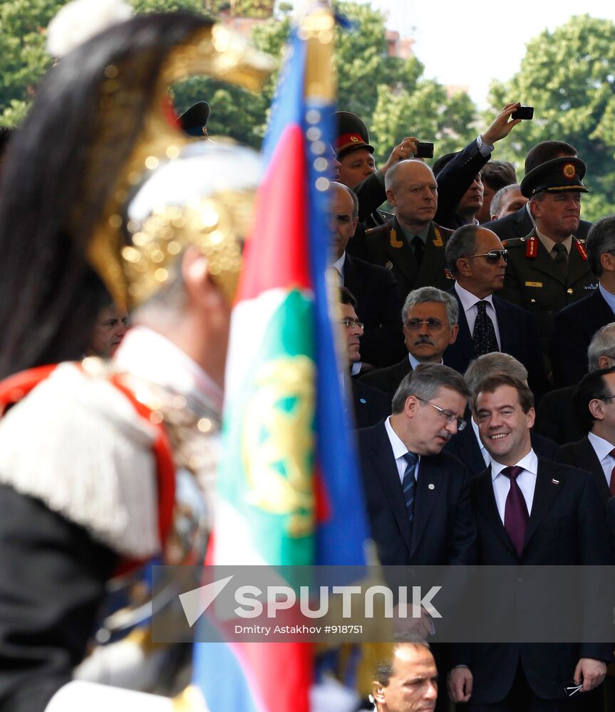 Dmitry Medvedev on working visit in Italy