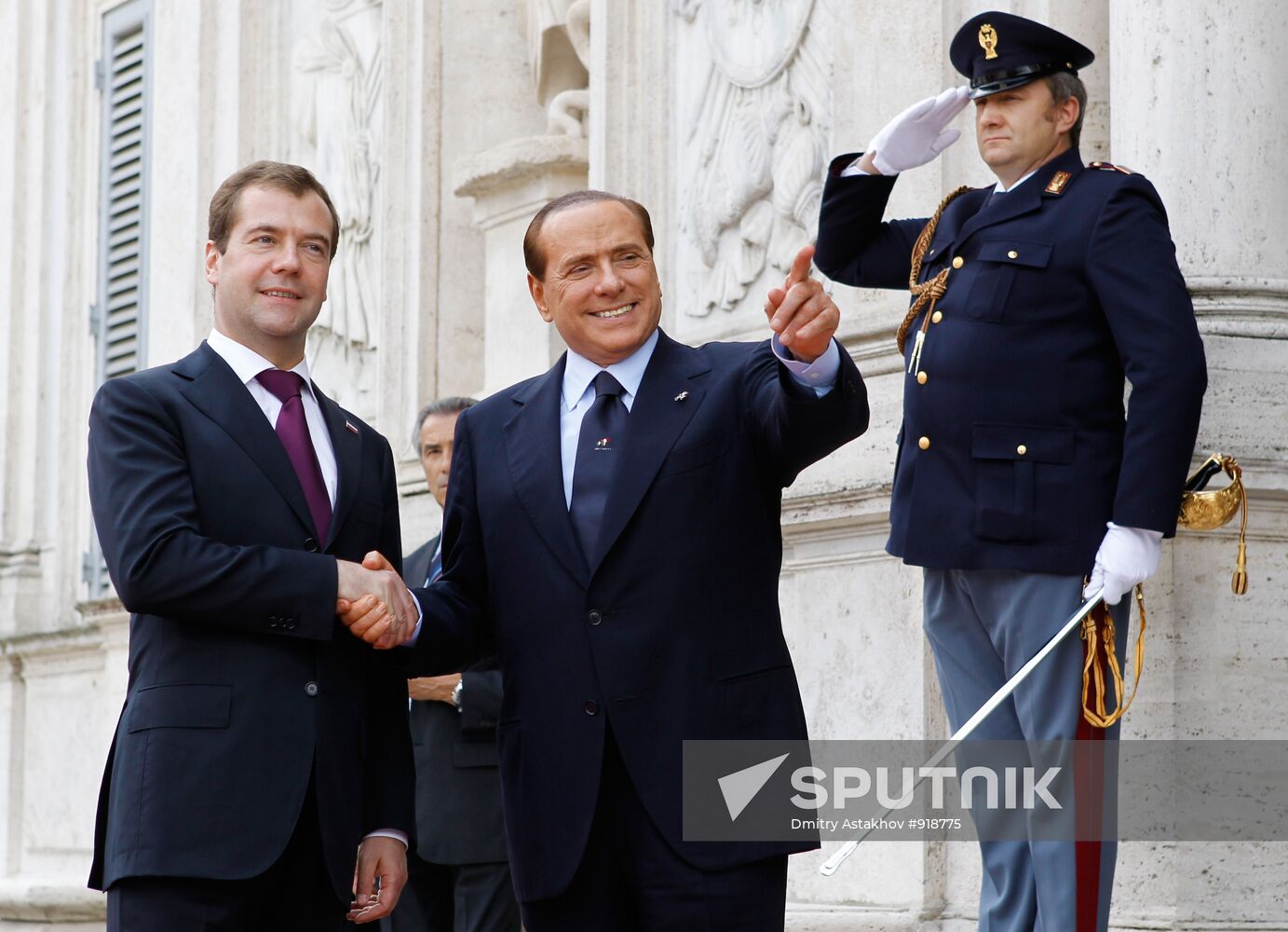 Dmitry Medvedev on working visit in Italy