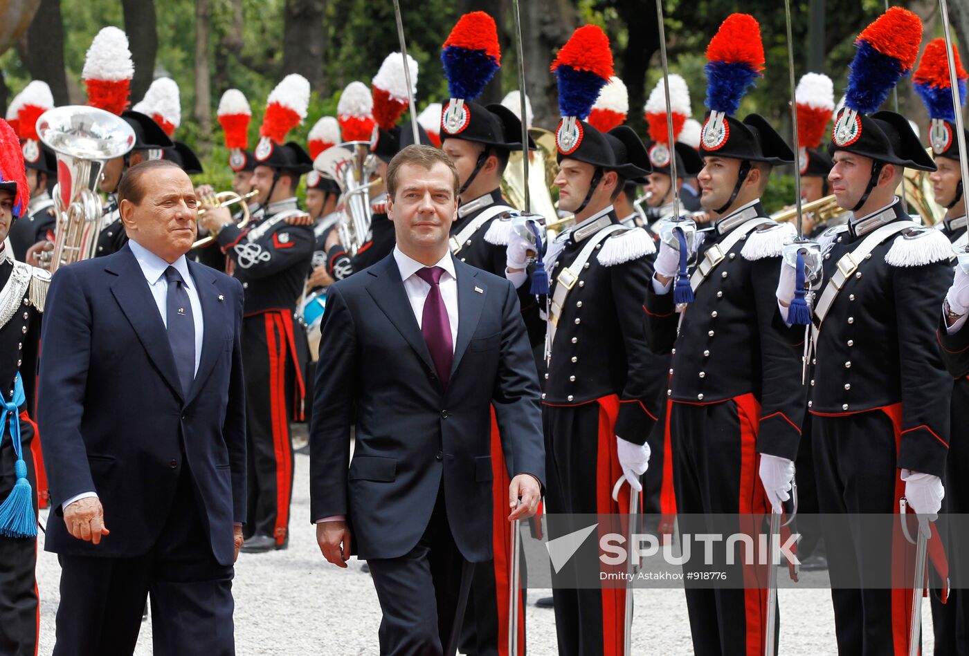 Dmitry Medvedev on working visit in Italy