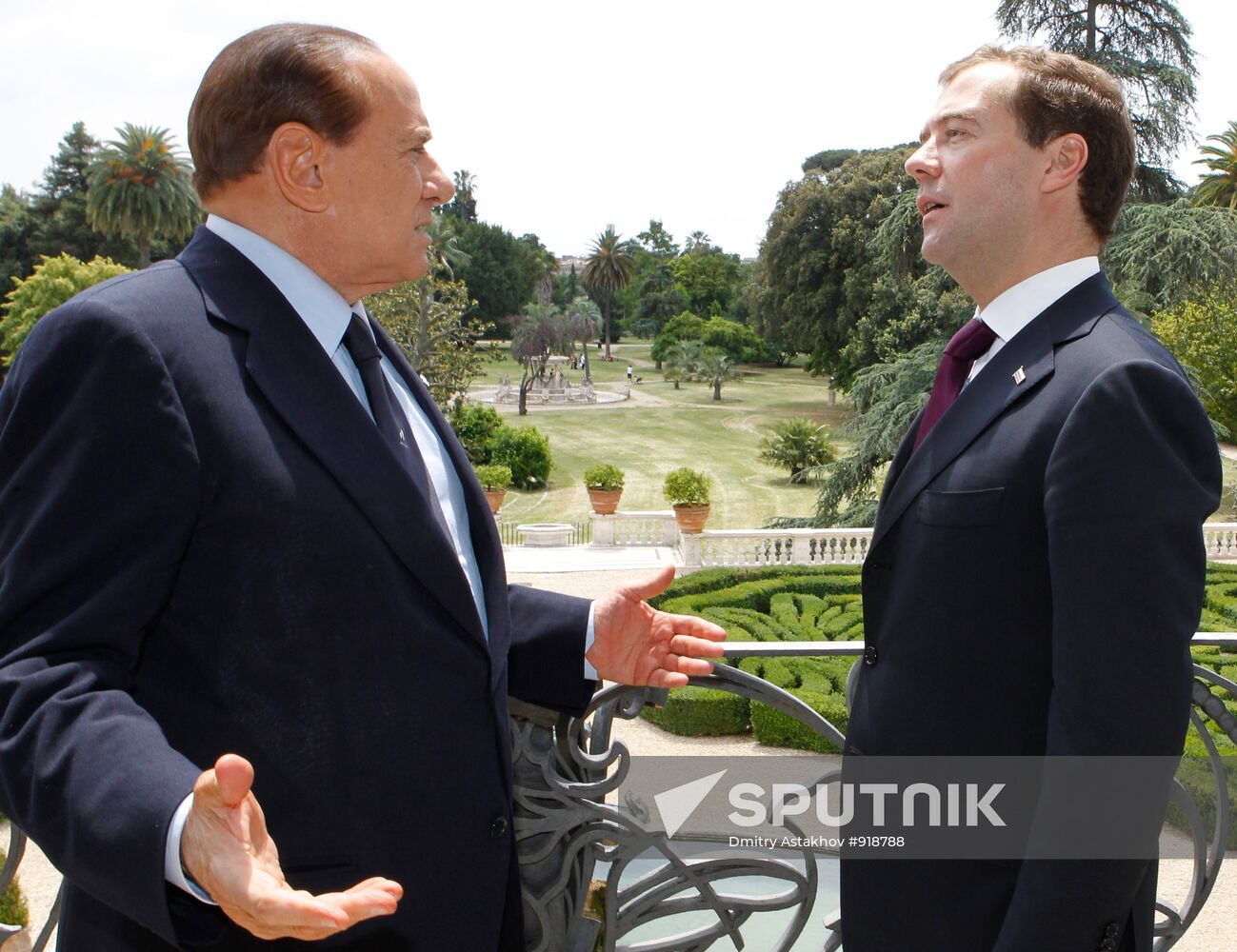 Dmitry Medvedev on working visit in Italy