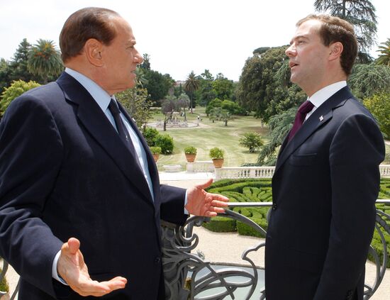 Dmitry Medvedev on working visit in Italy