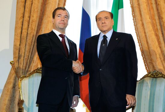 Dmitry Medvedev on working visit in Italy