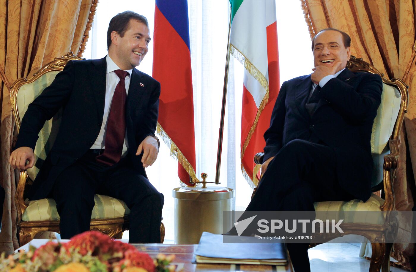 Dmitry Medvedev on working visit in Italy