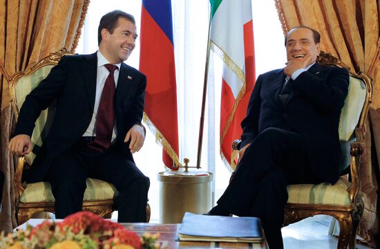Dmitry Medvedev on working visit in Italy