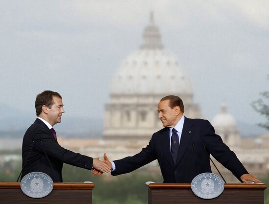 Dmitry Medvedev visits Italy