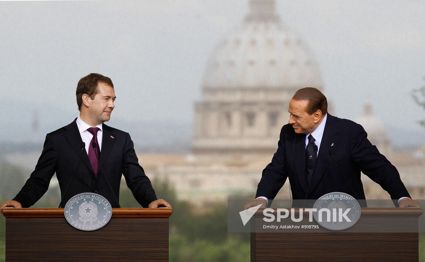 Dmitry Medvedev visits Italy