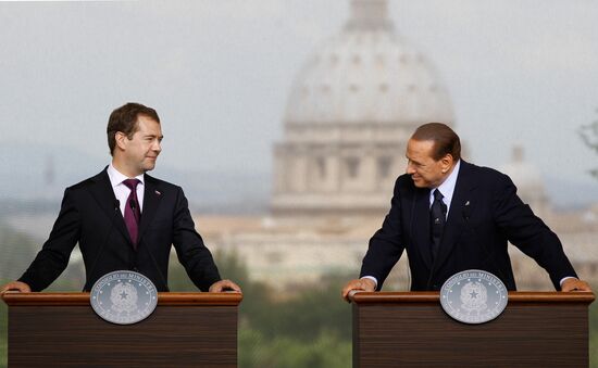 Dmitry Medvedev visits Italy