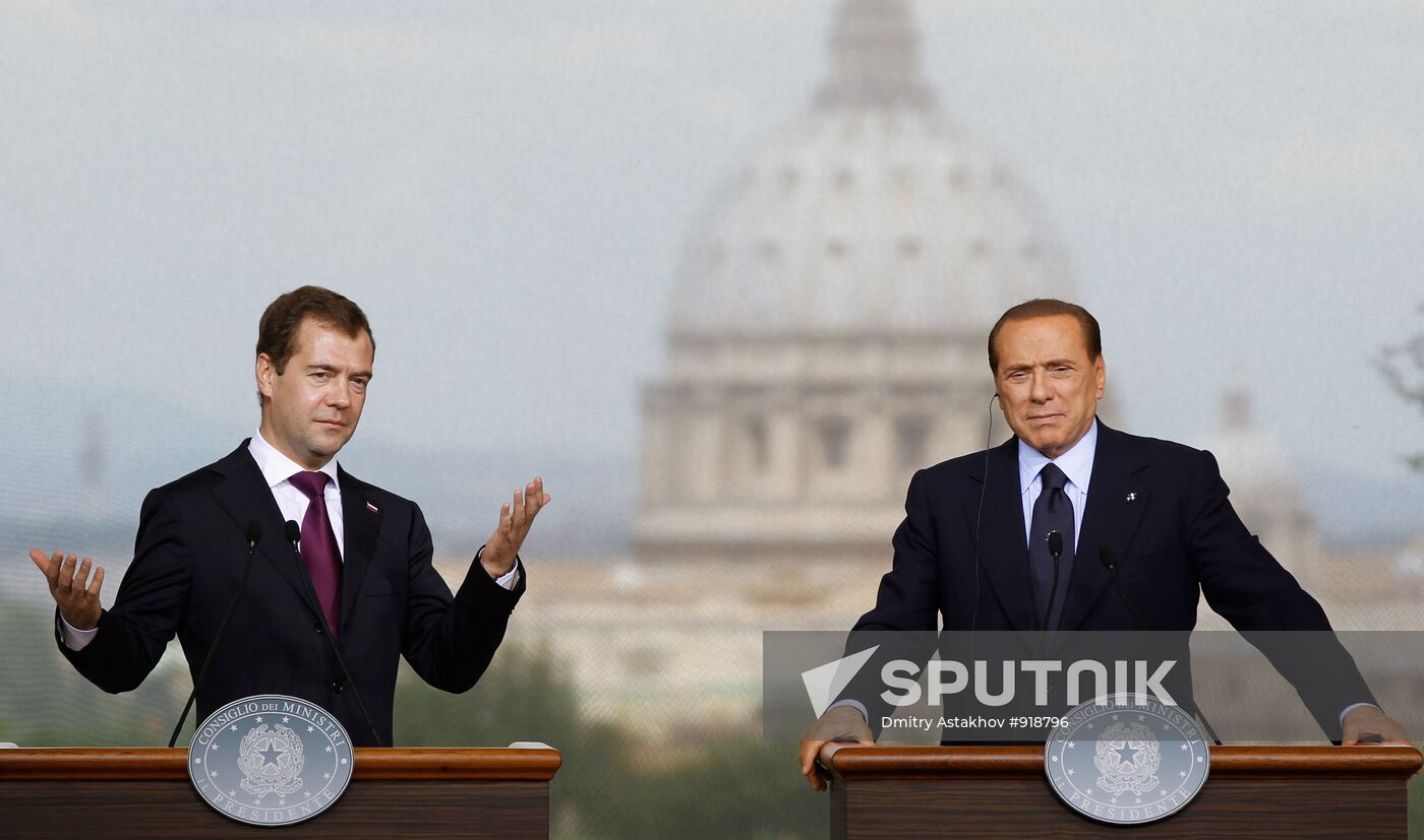 Dmitry Medvedev visits Italy