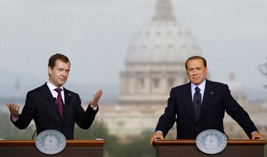 Dmitry Medvedev visits Italy