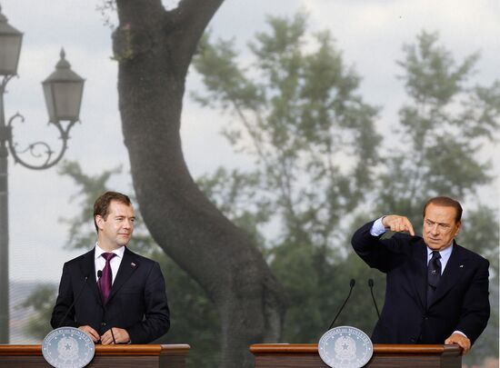 Dmitry Medvedev visits Italy