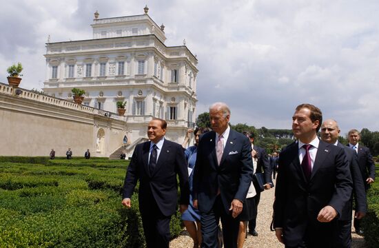 Dmitry Medvedev visits Italy