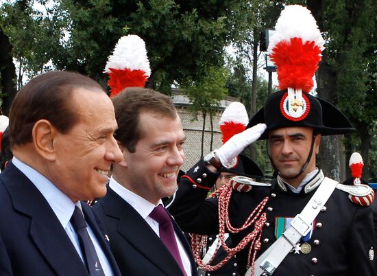 Dmitry Medvedev visits Italy