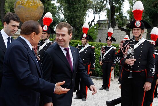 Dmitry Medvedev visits Italy