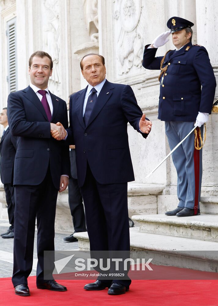 Dmitry Medvedev visits Italy