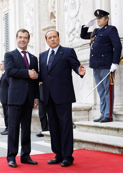 Dmitry Medvedev visits Italy