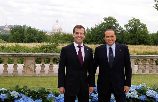 Dmitry Medvedev visits Italy