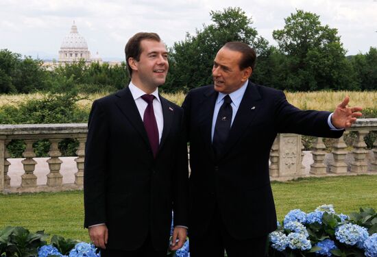 Dmitry Medvedev visits Italy