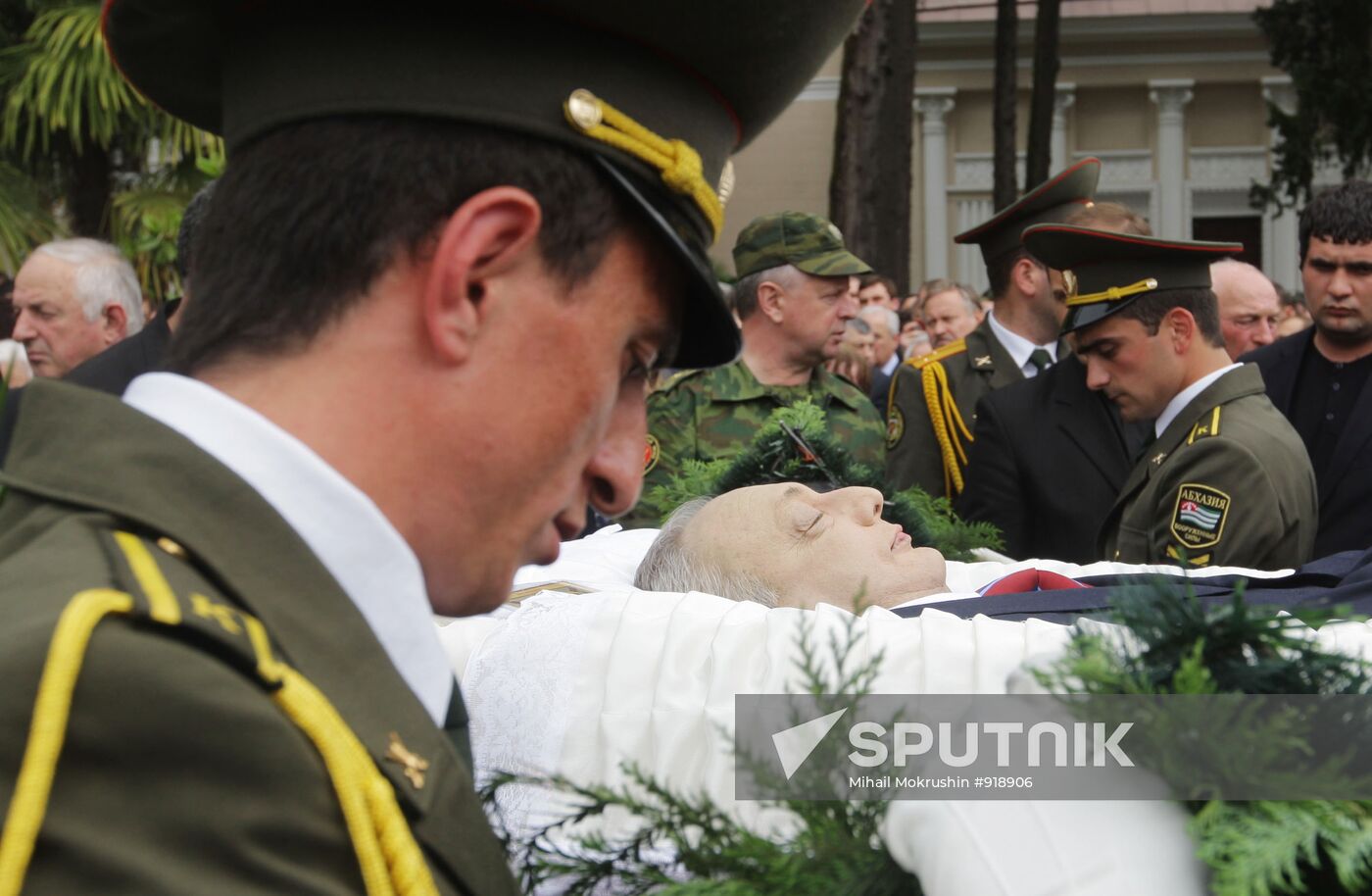 Funeral service for Abkhaz President Sergei Bagapsh