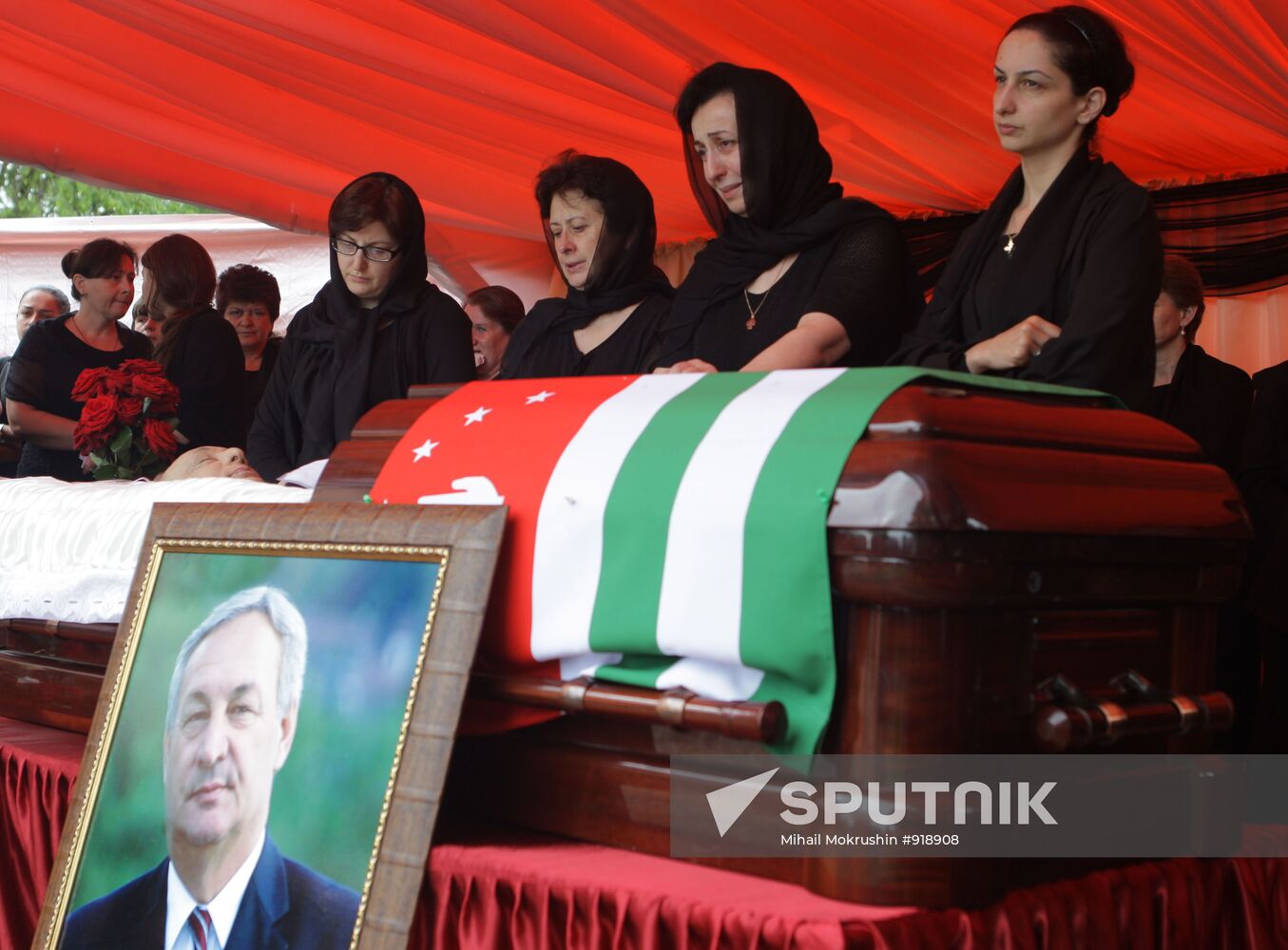 Funeral service for Abkhaz President Sergei Bagapsh