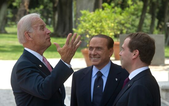 Dmitry Medvedev on working visit to Italy