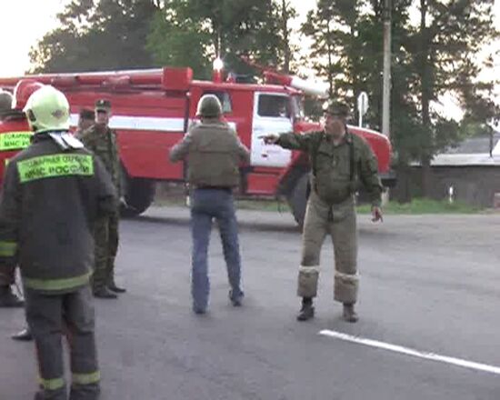 Explosions and fire at artillery depot, Udmurtia