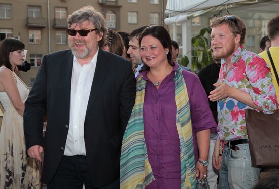 Konstantin Remchukov and his spouse Yelena