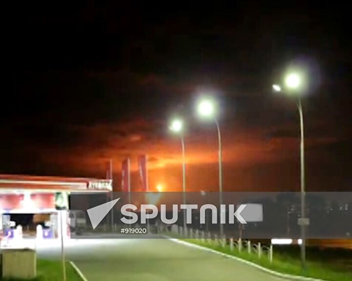 Explosions and fire at artillery depot, Udmurtia