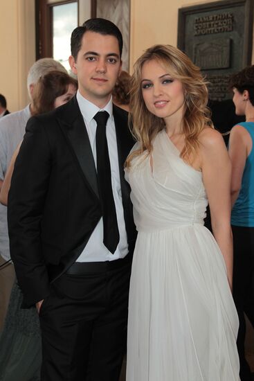 Yanina Studilina with Alexander Rodnyansky Jr.