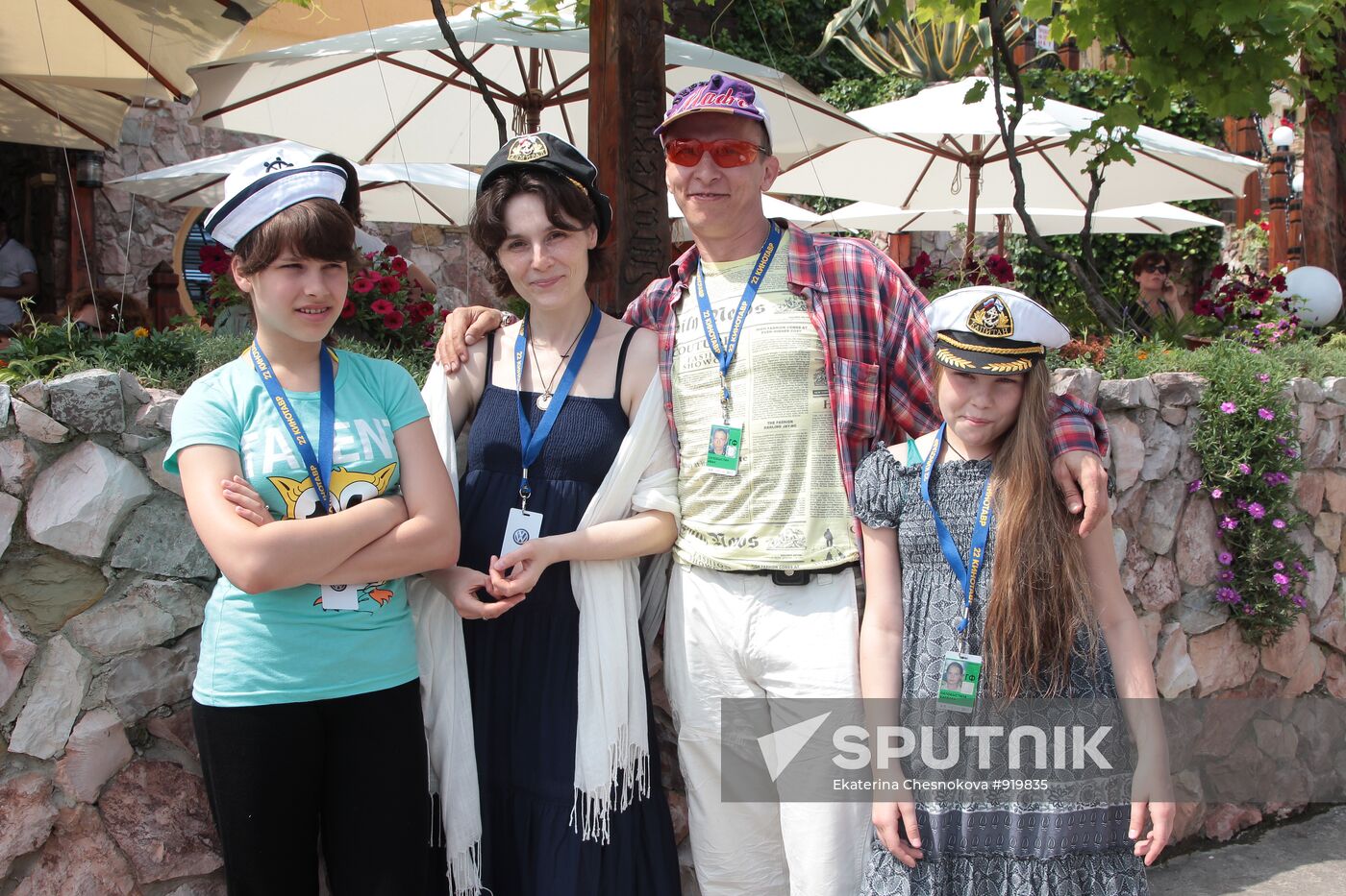 Ivan Okhlobystin with his family