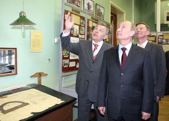 June 8, 2011. Russian Prime Minister Vladimir Putin visits MIIT