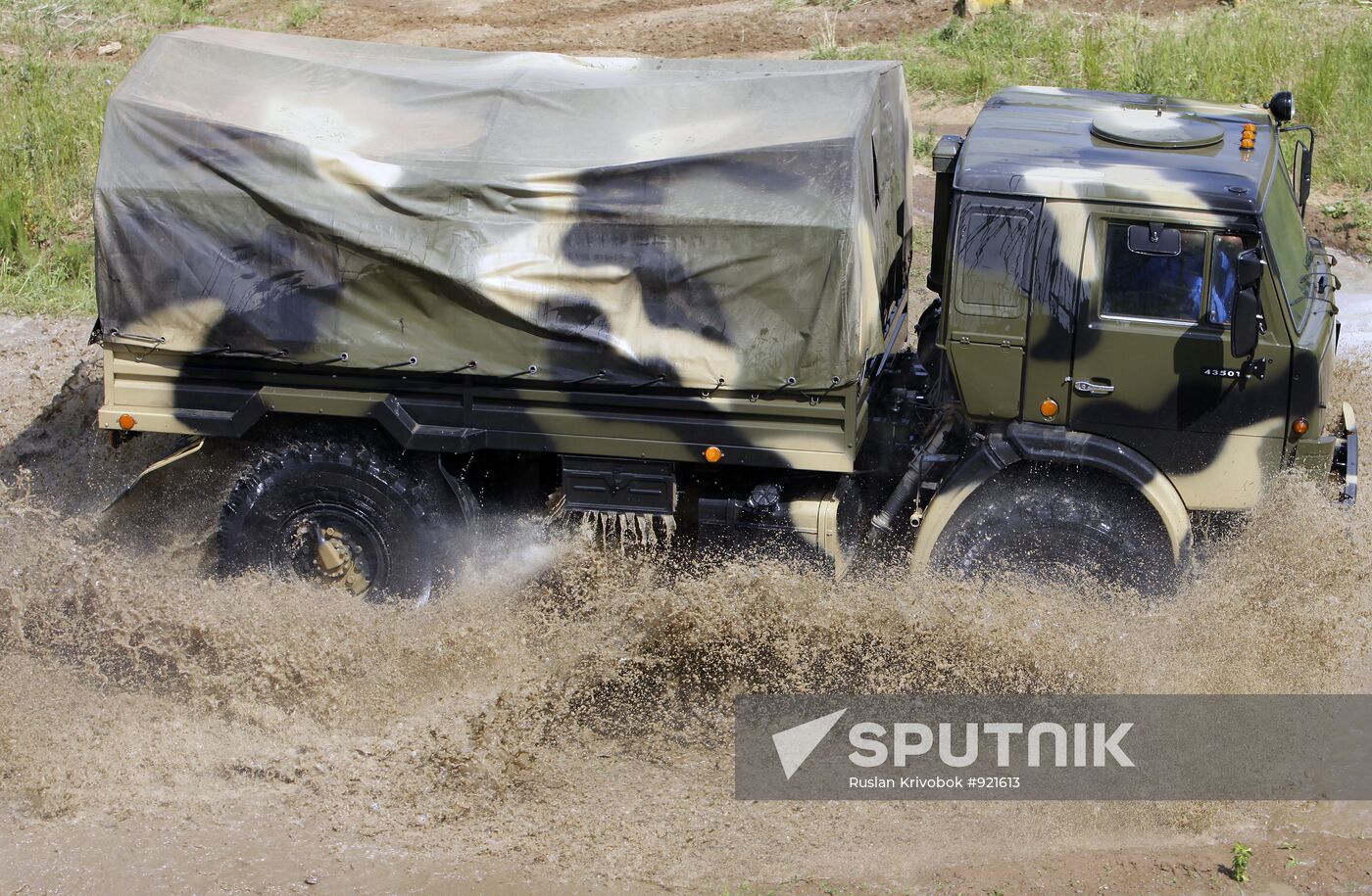 Sample display of military vehicles