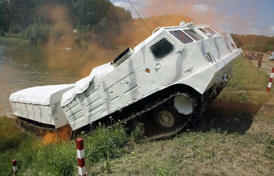 Sample display of military vehicles