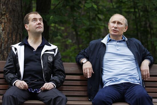 Informal meeting of Dmitry Medvedev and Vladimir Putin